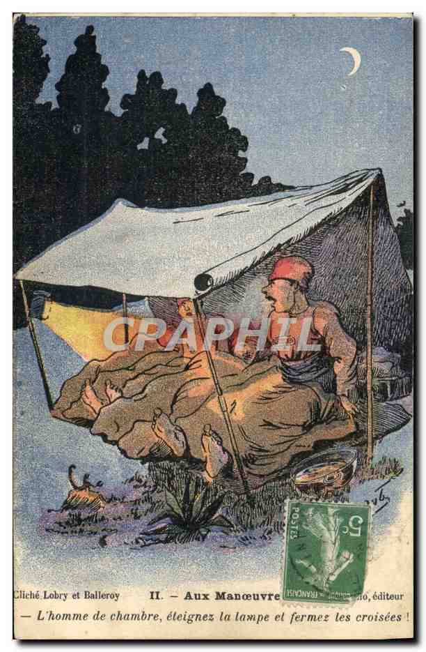 CPA Fantaisie Militaria Manoeuvres