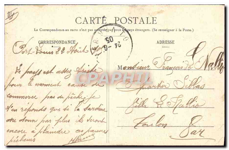 CPA Folklore Bretagne  — Verso