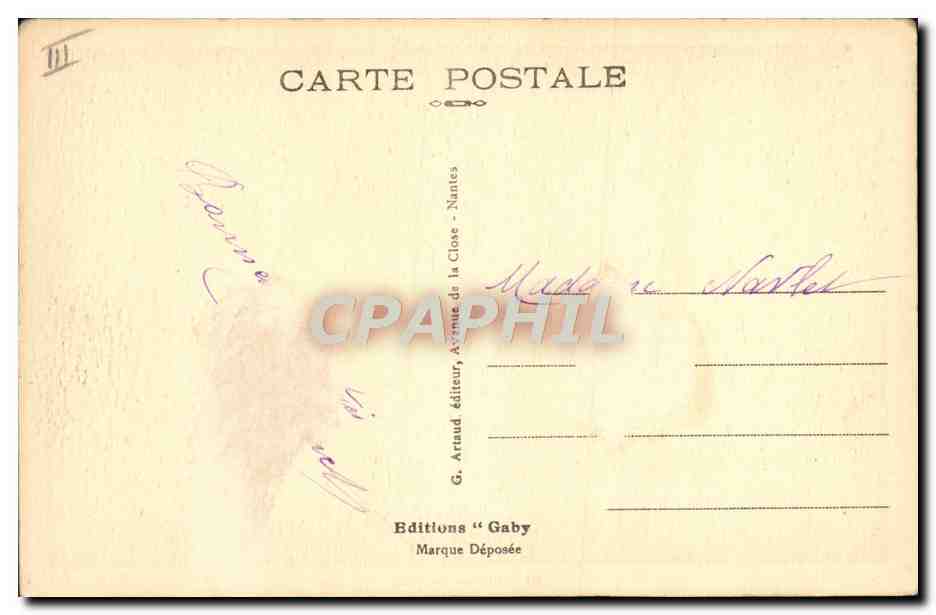 CPA Folklore Bretagne Fileuse bretonne  — Verso