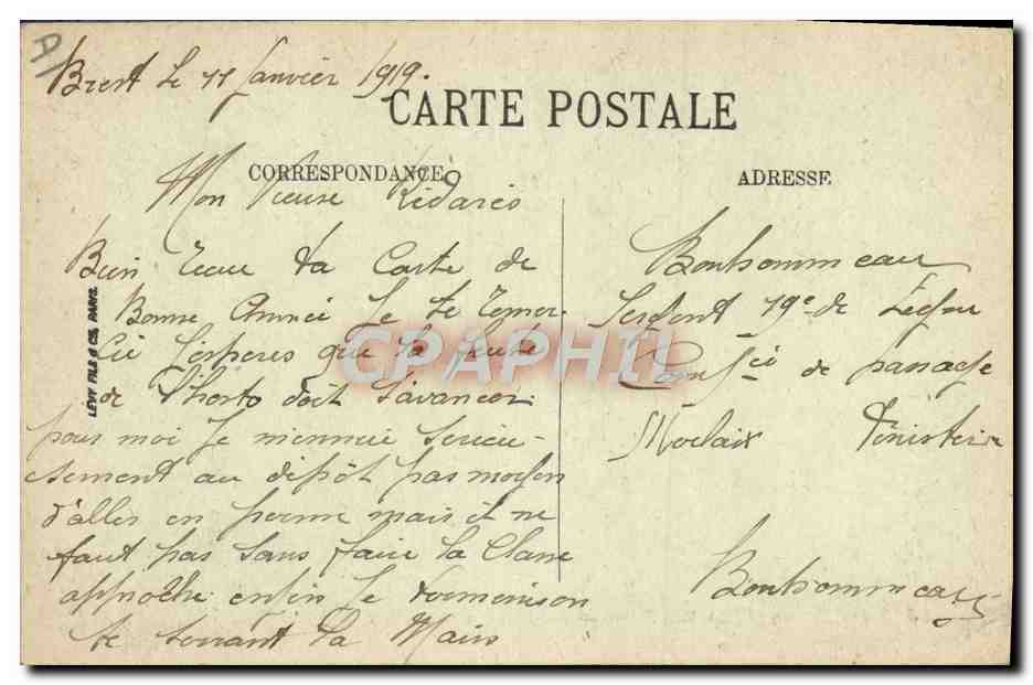 CPA Folklore Bretagne Fileuses des Cotes du Nord  — Verso