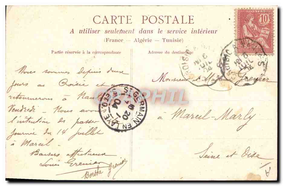 CPA Folklore Le Croisic Un loup de mer Croisicais  — Verso