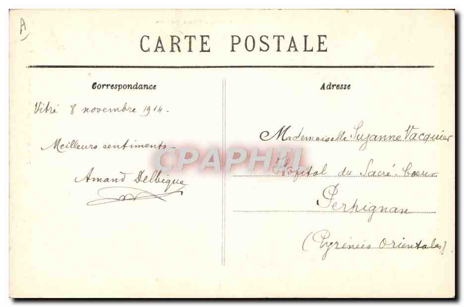 CPA Folklore Jeune homme de Saint Thegonnec  — Verso