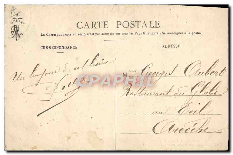 CPA Folklore Bretagne  — Verso