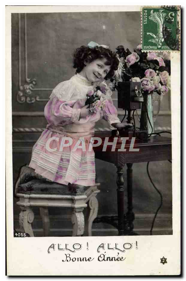 CPA Fantaisie Telephone Enfant