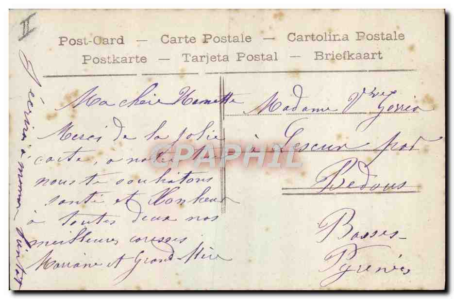 CPA Fantaisie Telephone Enfant  — Rückseite