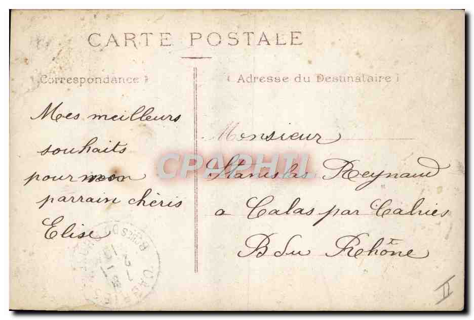 CPA Fantaisie Telephone Enfant — Rückseite