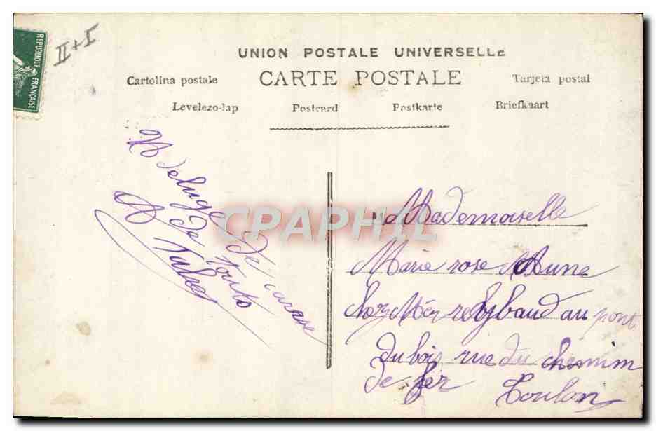 CPA Fantaisie Telephone Homme — Rückseite
