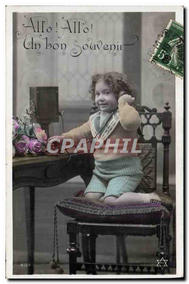 CPA Fantaisie Telephone Enfant 