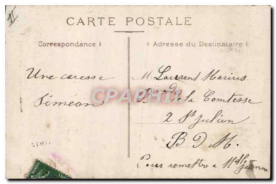 CPA Fantaisie Telephone Enfant  — Rückseite