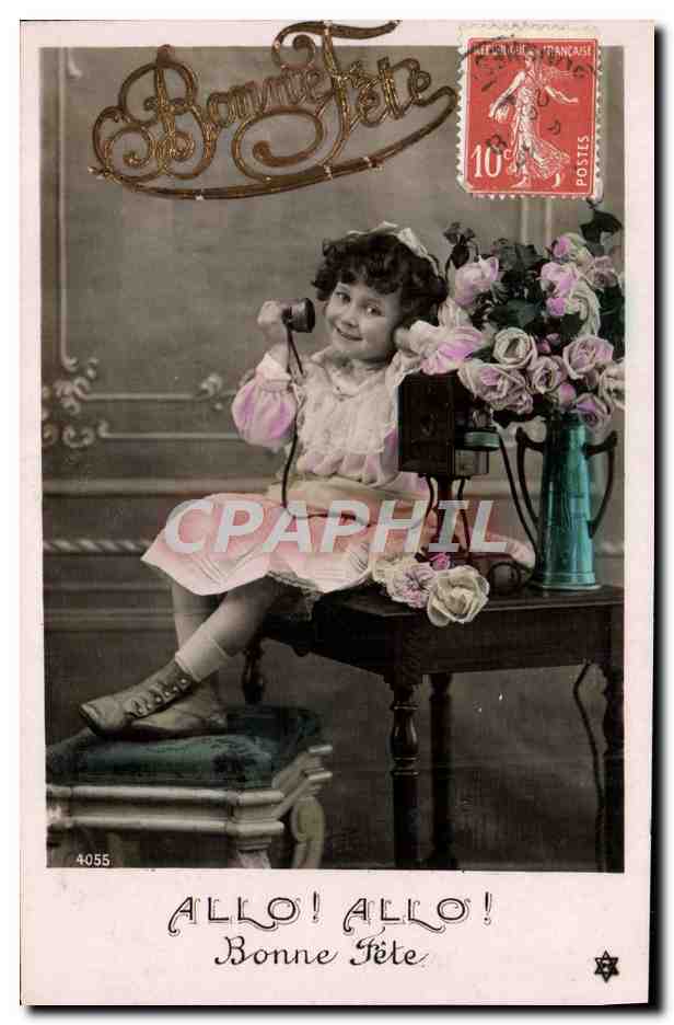 CPA Fantaisie Telephone Enfant 