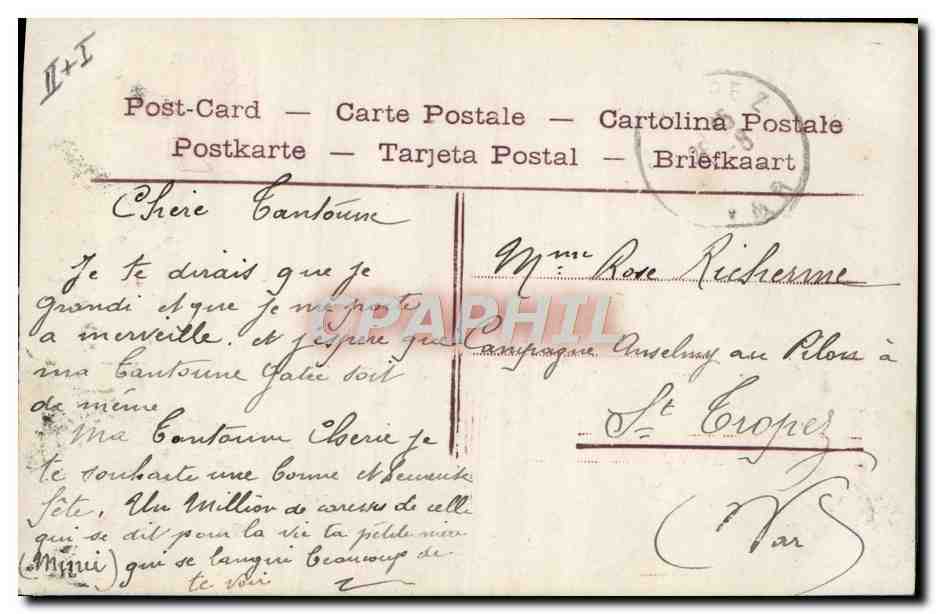 CPA Fantaisie Telephone Enfant  — Rückseite