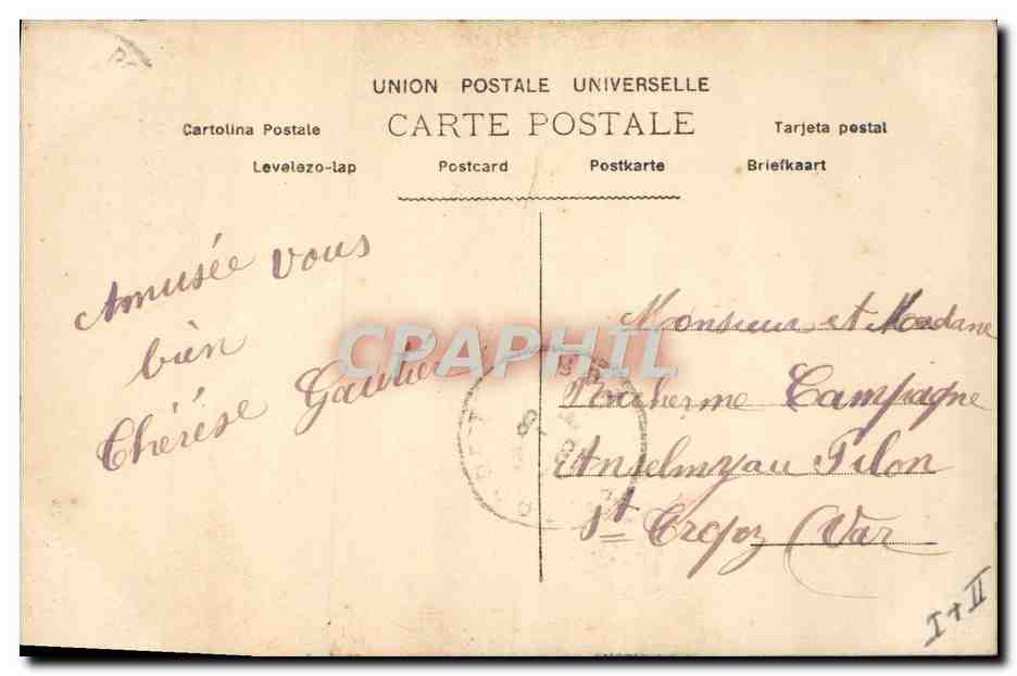 CPA Fantaisie Telephone Femme  — Rückseite
