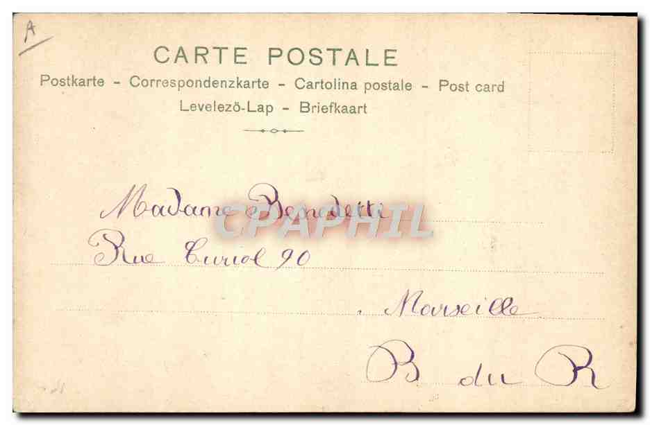 CPA Fantaisie Telephone Homme — Verso