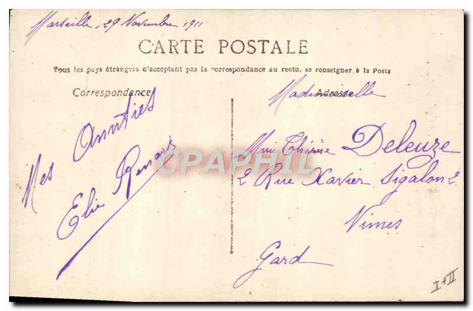 CPA Fantaisie Telephone Homme  — Rückseite