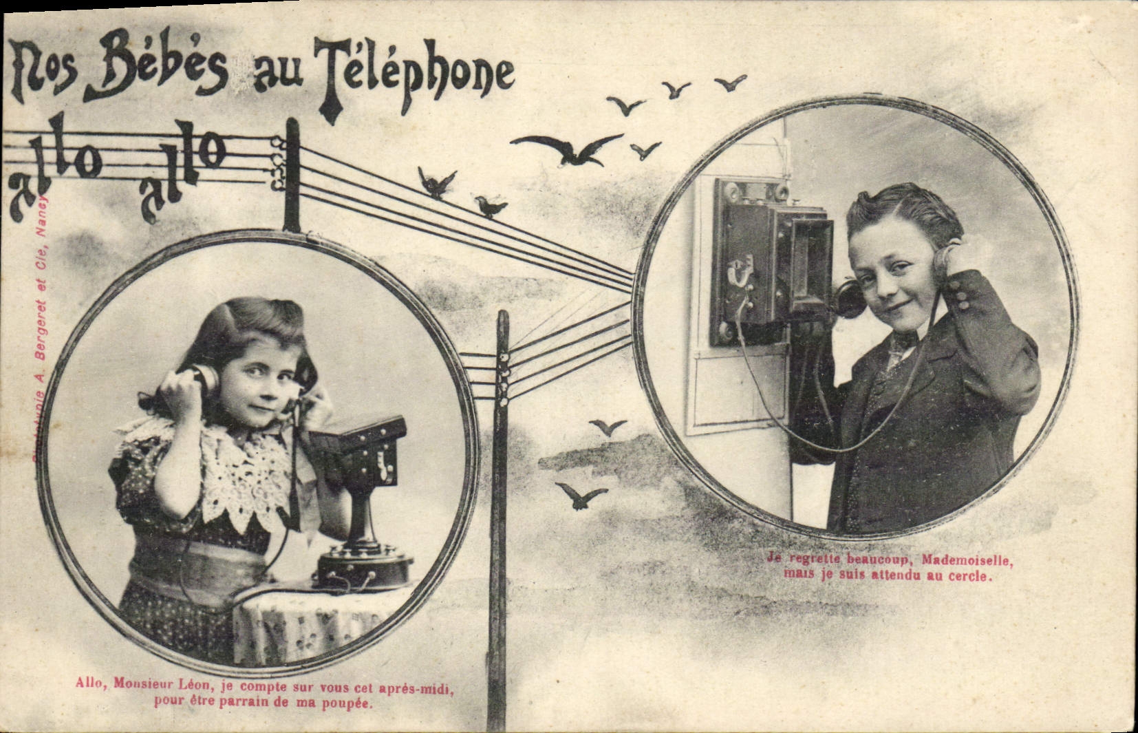 Nos Bébés au Téléphone — édition A. Bergeret et Cie, Nanay