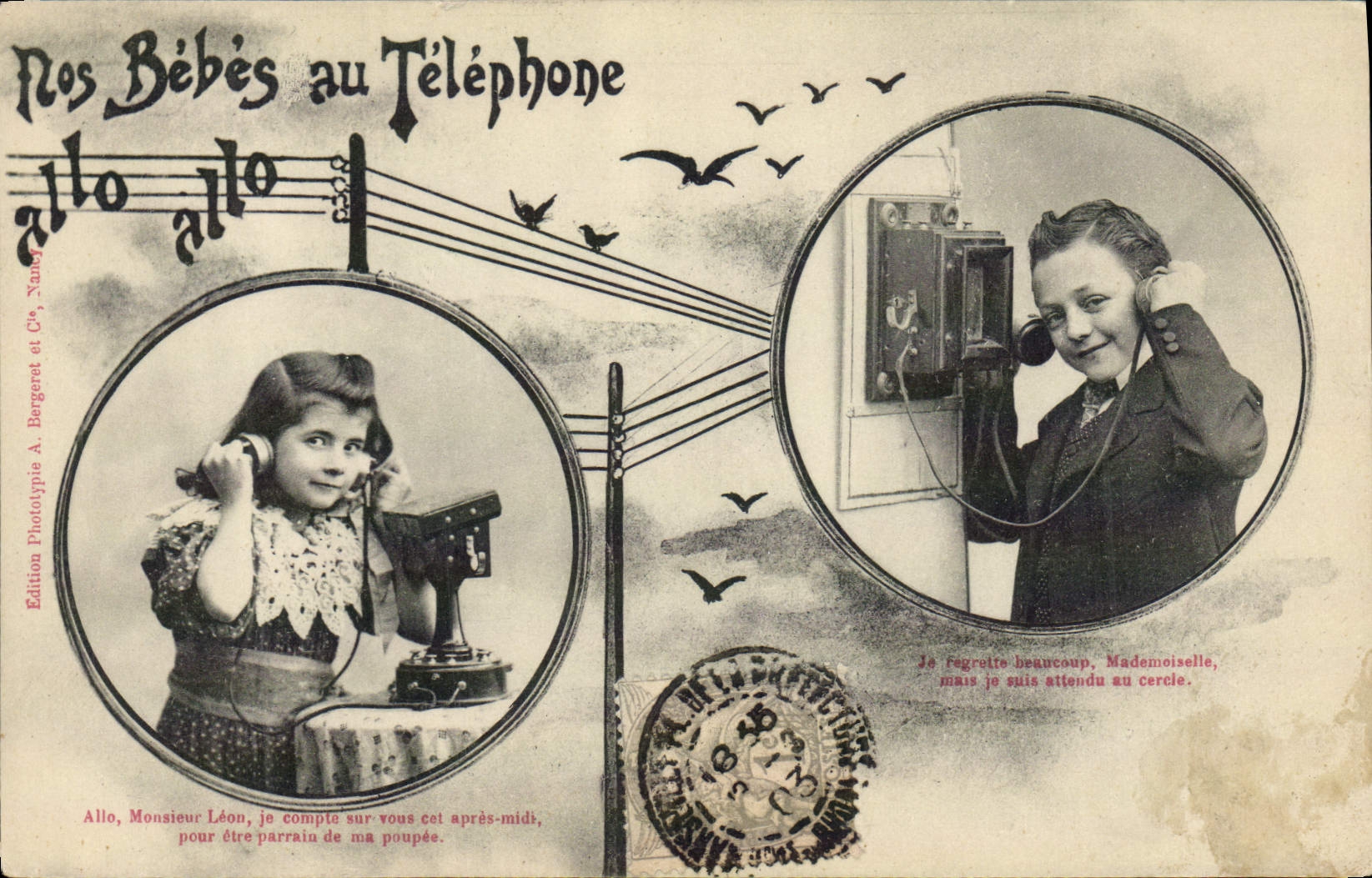 Nos Bébés au Téléphone — Édition Phototypie A. Bergeret et Cie, Nantes — n° 238
