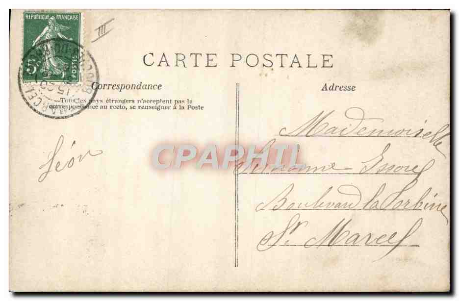 CPA Fantaisie Telephone Enfant — Rückseite