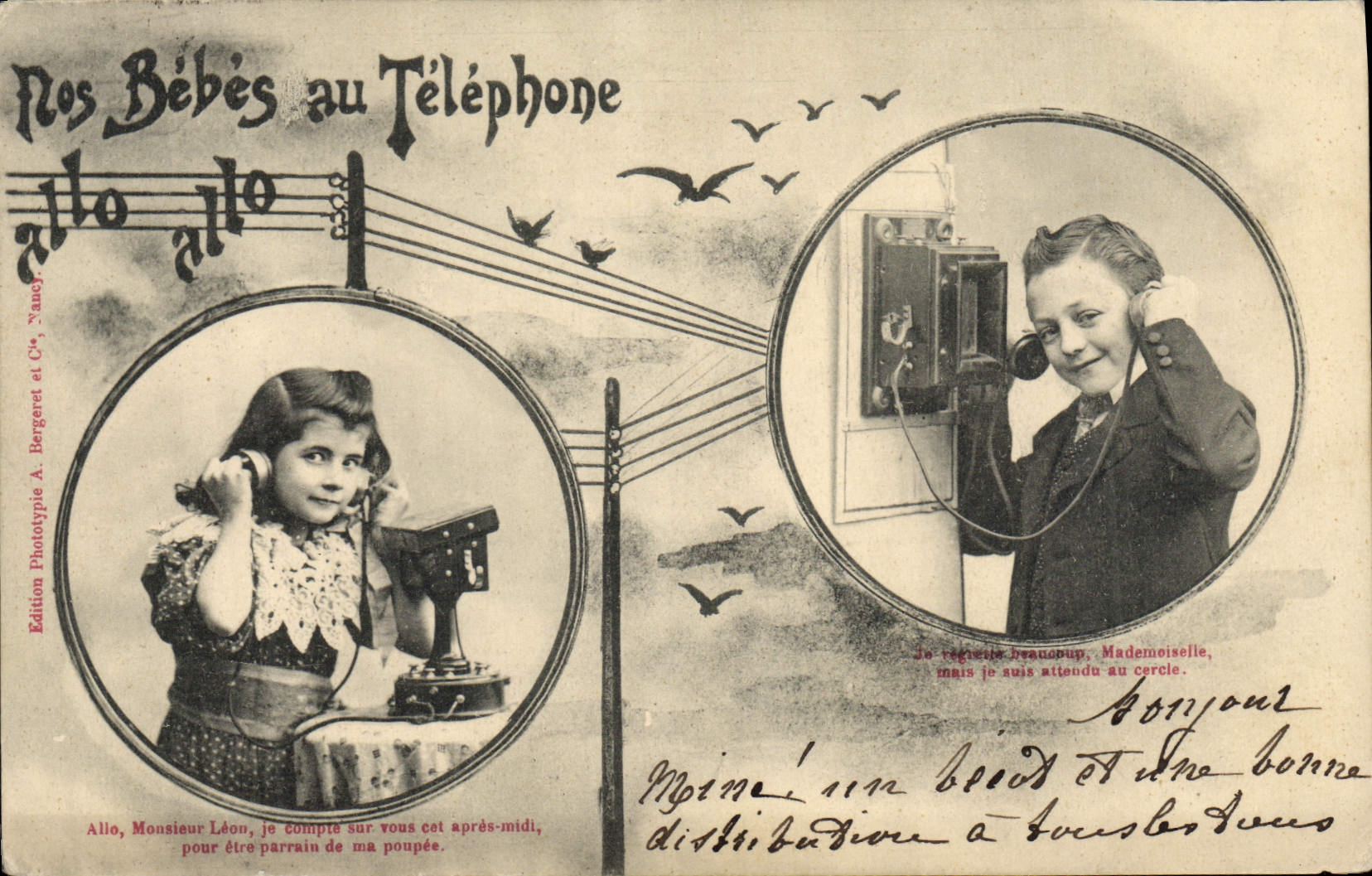 Nos Bébés au Téléphone — Edition Phototypie A. Bergeret et Cie, Nancy