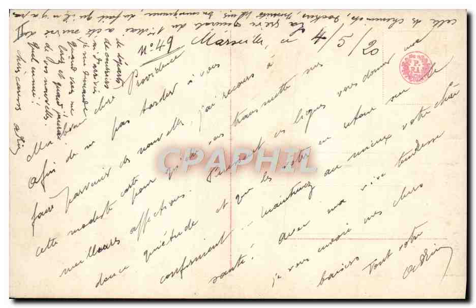 CPA Fantaisie Telephone Femme — Rückseite