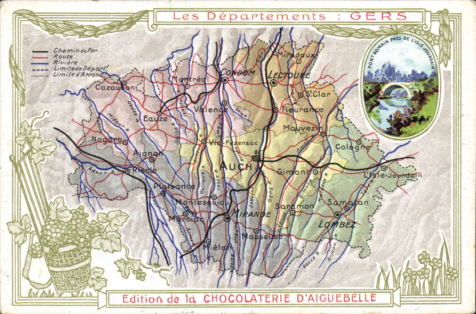 Les Départements : GERS — Édition de la CHOCOLATERIE D'AIGUEBELLE