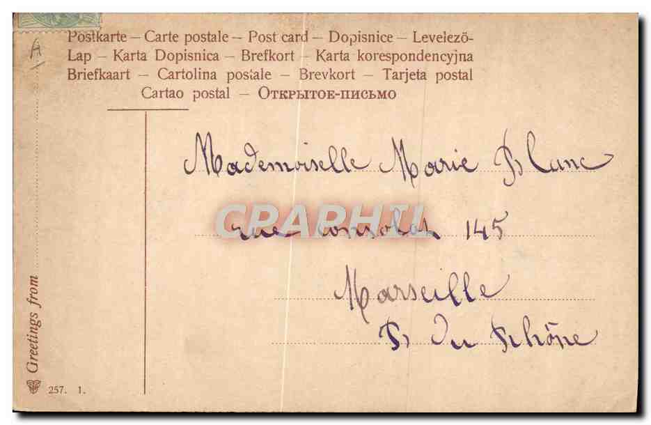 CPA Folklore Berger Moutons — Verso