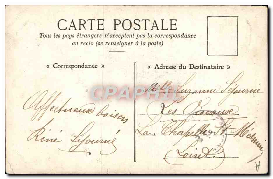 CPA Folklore L'orage qui s'approche  — Verso