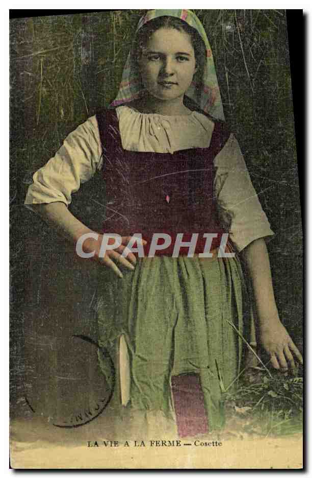 CPA Folklore La vie a la ferme Cosette (carte toilee)