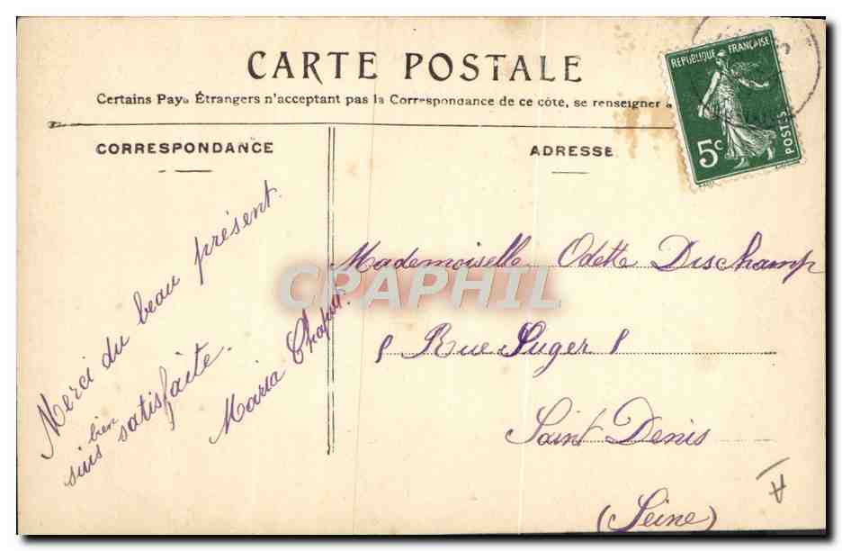CPA Folklore Repos des travailleurs  — Verso