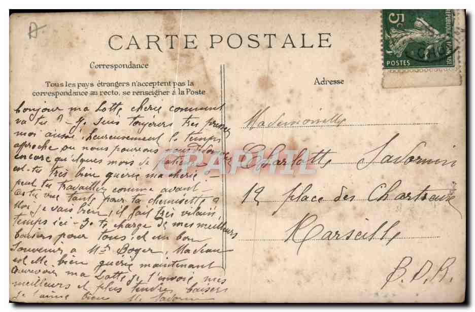 CPA Folklore Les glaneuses  — Verso