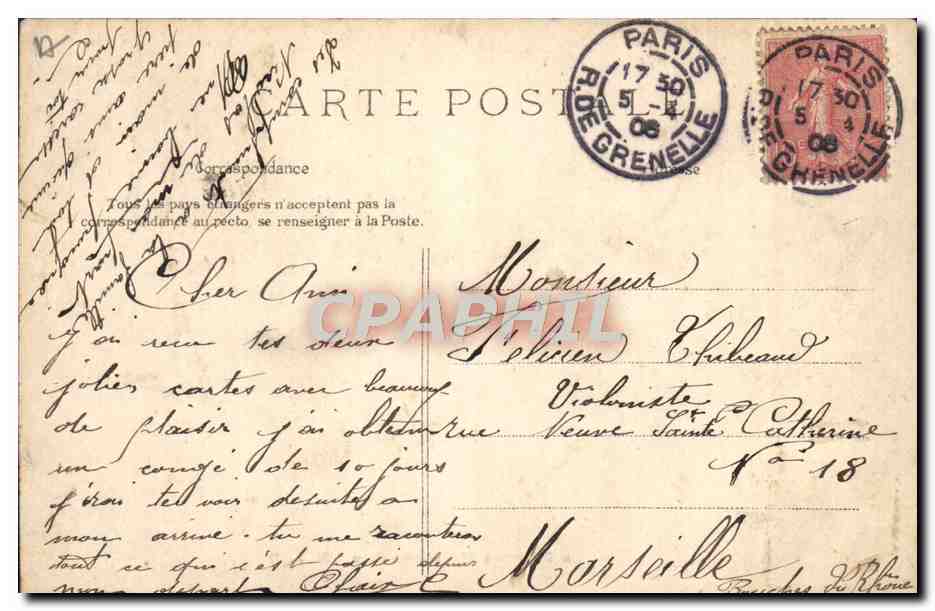 CPA Folklore La paie des moissonneurs  — Verso