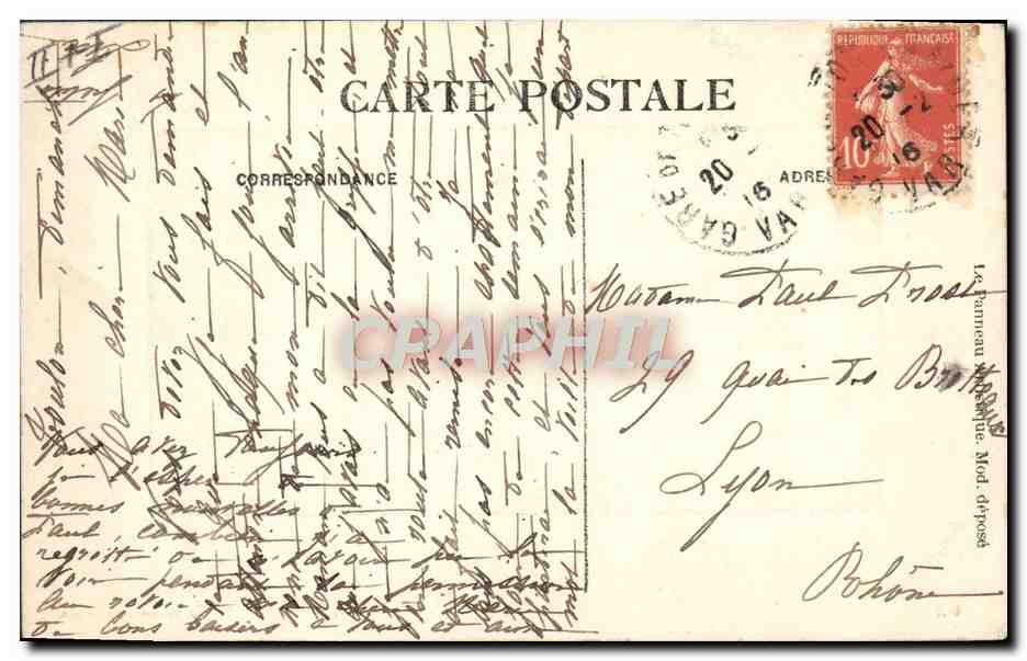 CPA Bateau Calme plat — Rückseite