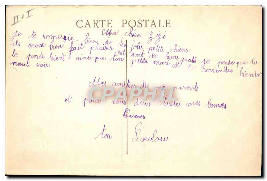 CPA Bateau La Korrigane  — Verso