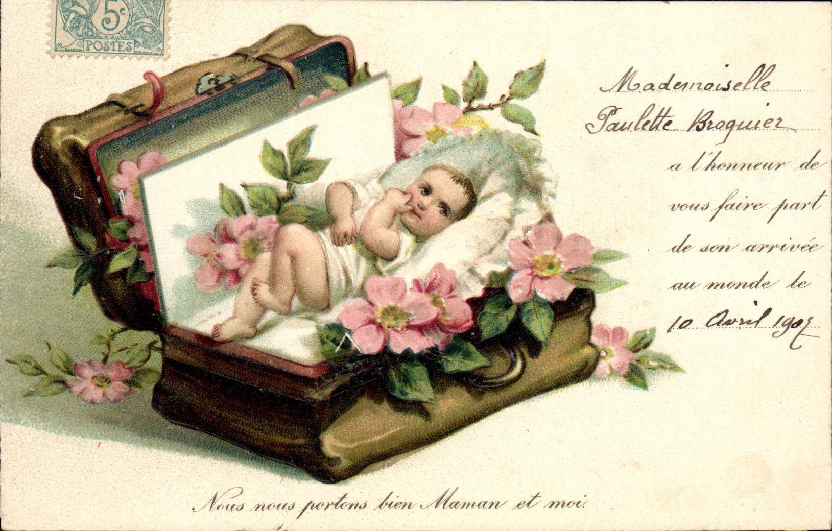 CPA Fantaisie Enfant Bebe Paulette Broquier 