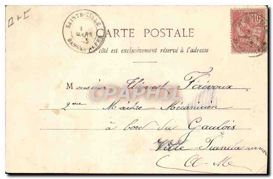 CPA Fantaisie Femme Porte Veine Cochon Porc  — Rückseite