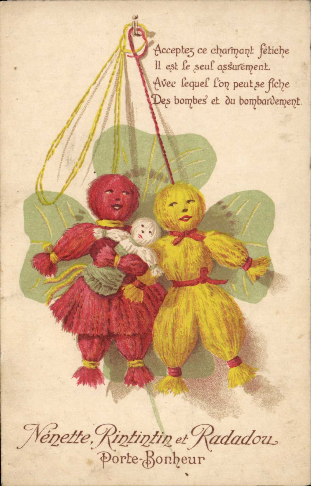 Nénénette, Rintintin et Radadou — Porte-Bonheur — Éditeurs de Cartes Postales, 21 rue Joubert, Paris