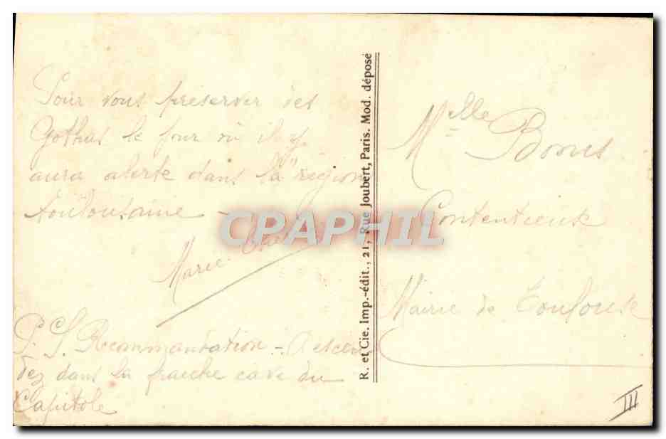 Nénénette et Rintintin — Décor de poupées de paille — Porte-Bonheur — Verso