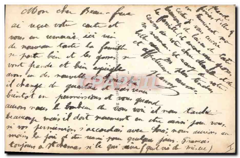 CPA Fantaisie Porte bonheur Elephant  — Rückseite