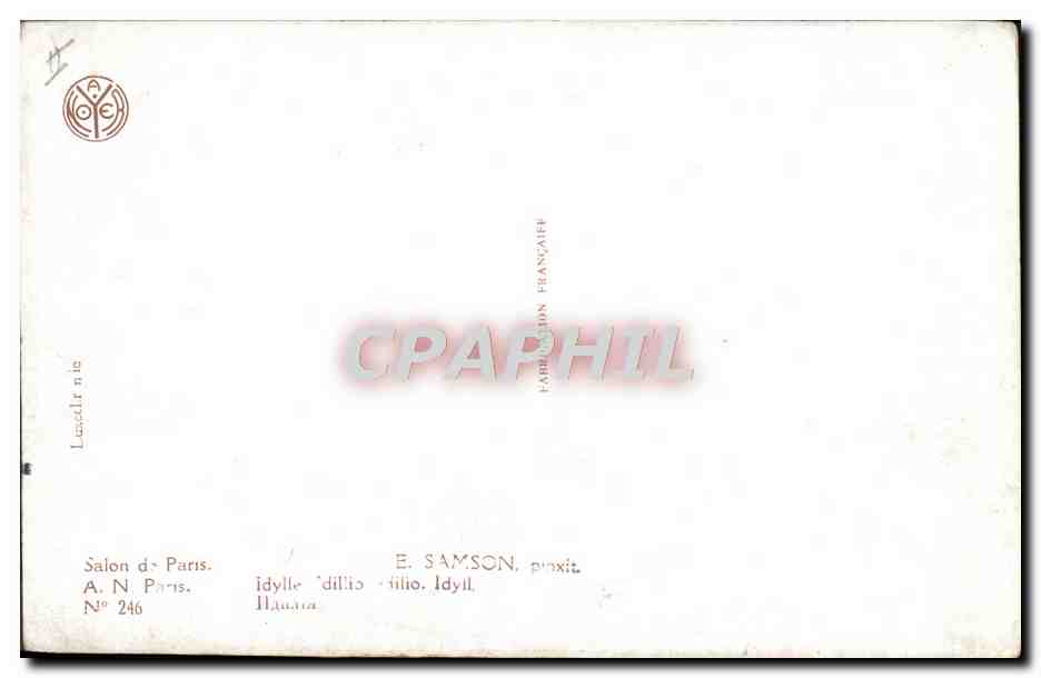 CPA Chevre Femme Chein Militaria Salon de Paris Samson — Rückseite