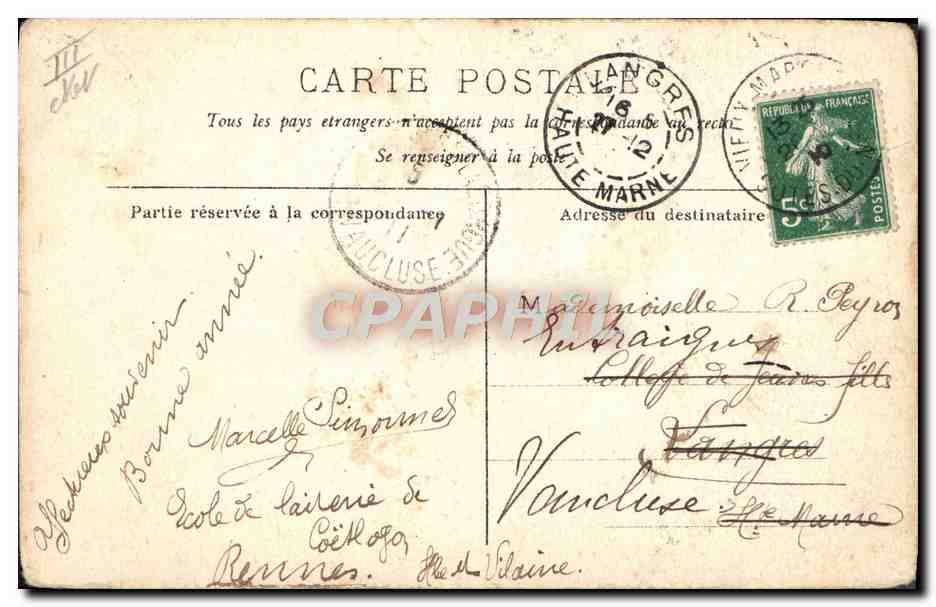 CPA Chevre Costumes du Cotes du Nord Les environs de Dinan et Plaintel — Rückseite