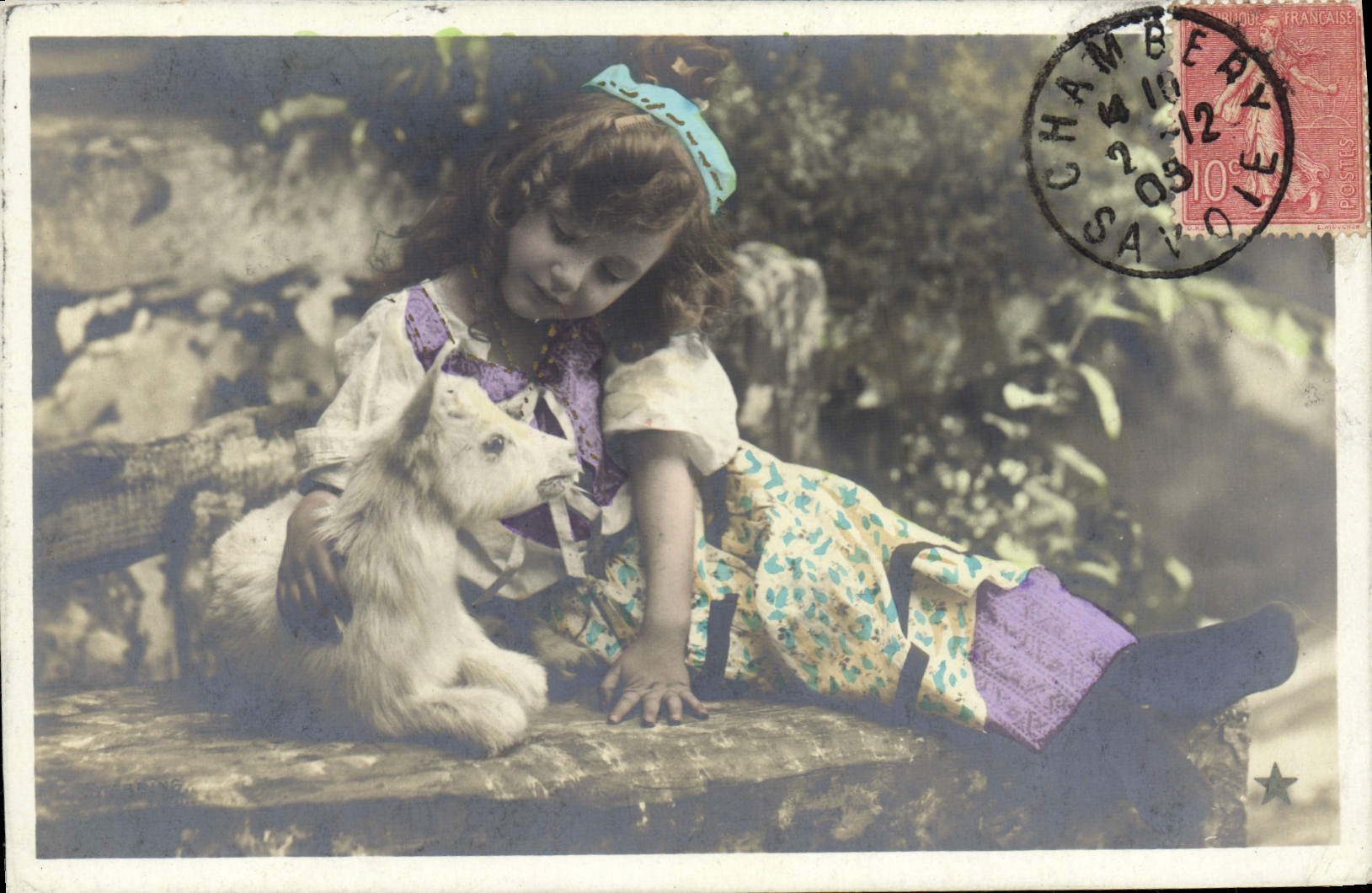 CPA Chevre Enfant