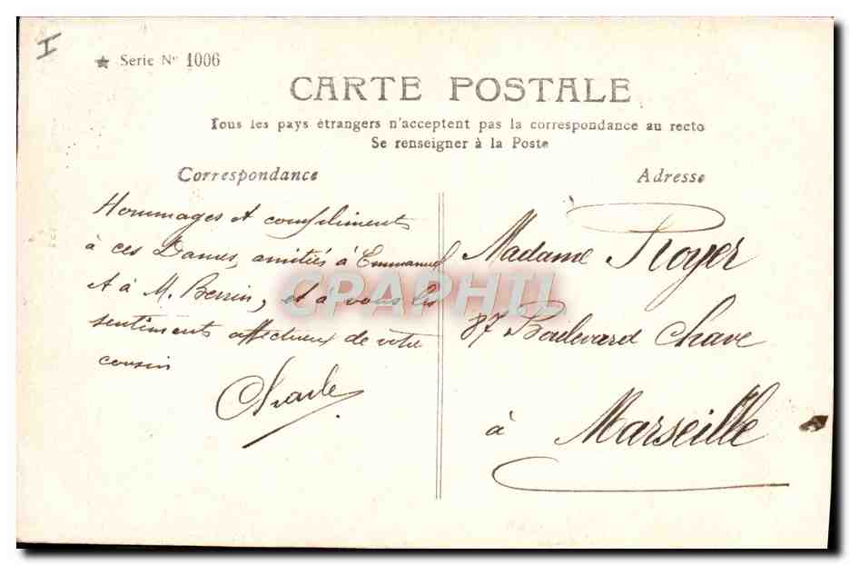 CPA Chevre Enfant — Rückseite