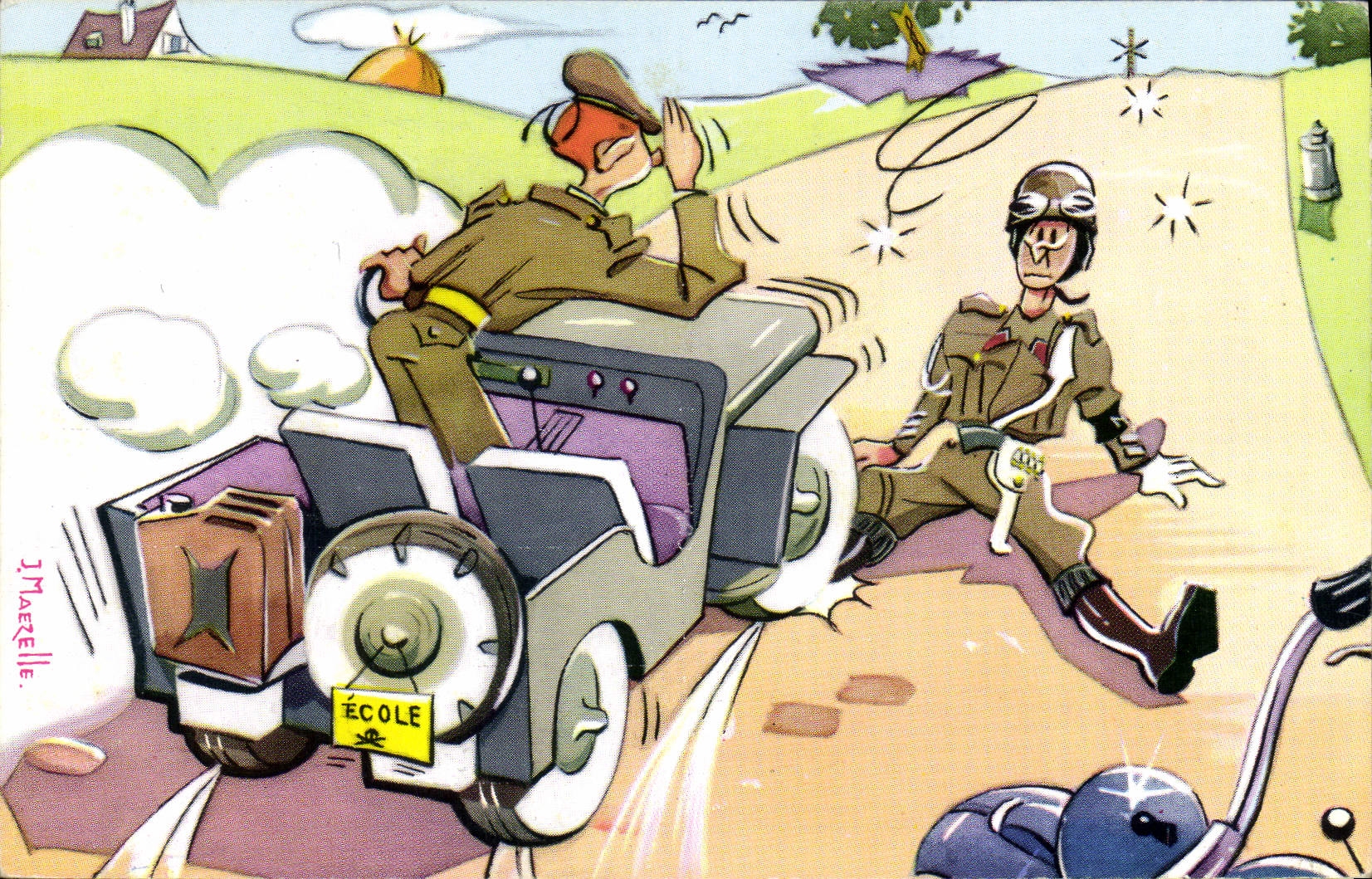 CPA Fantaisie Humour Soldat Militaria