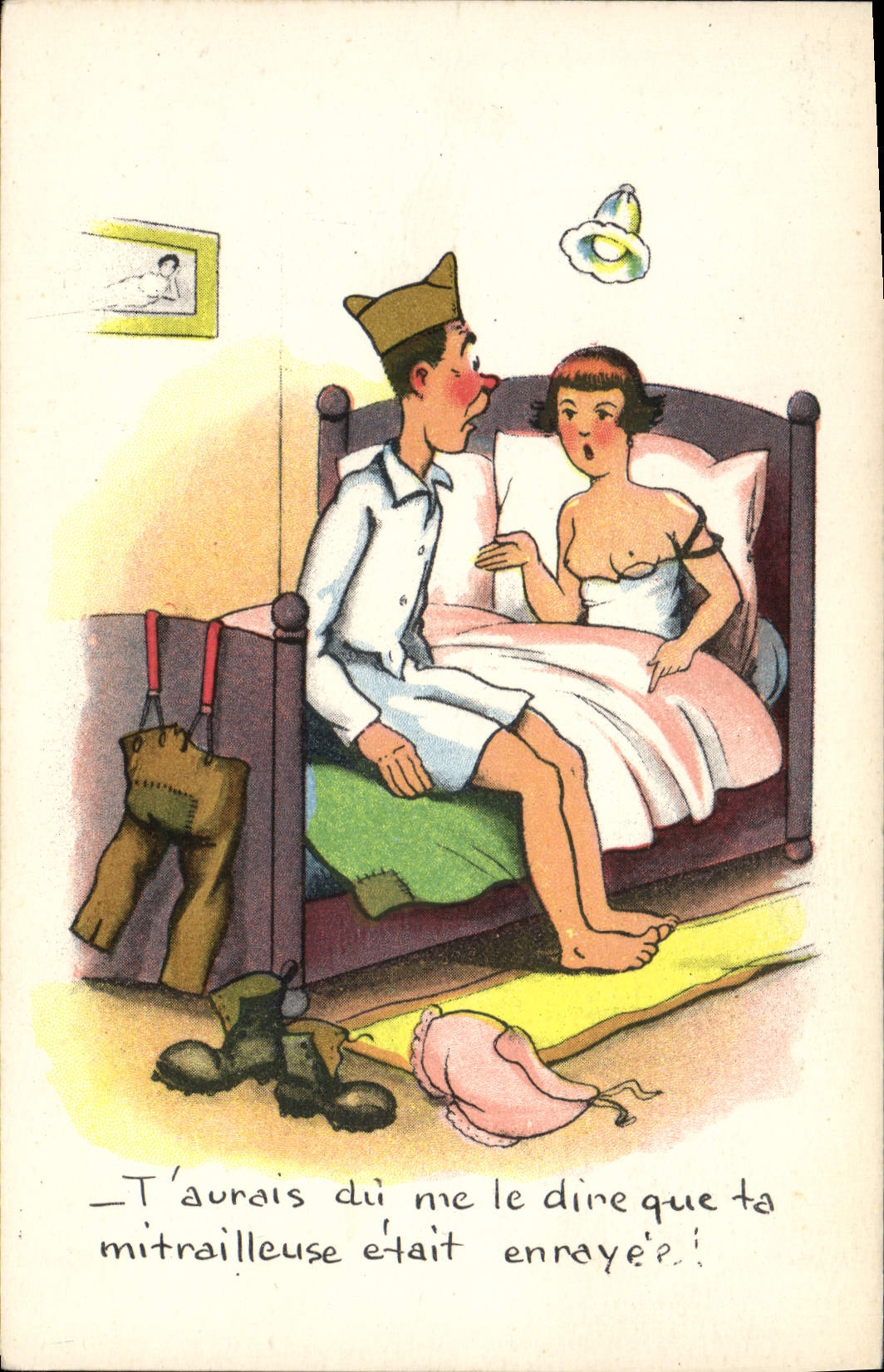 CPA Fantaisie Humour Soldat Militaria