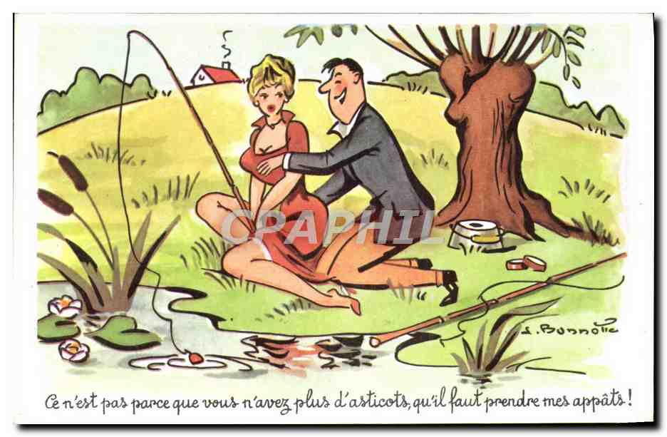 CPA Fantaisie Humour Soldat Militaria Peche Pecheur 