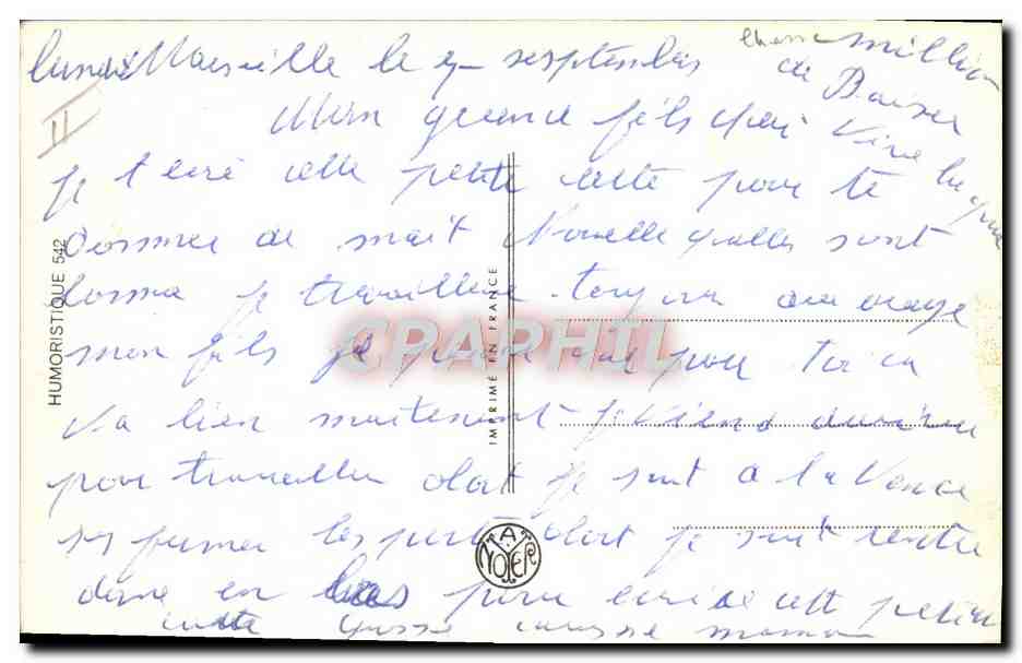 CPA Fantaisie Humour Chasse Chasseur Chien — Rückseite