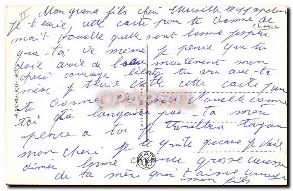 CPA Fantaisie Humour Chasse Chasseur Chien  — Rückseite