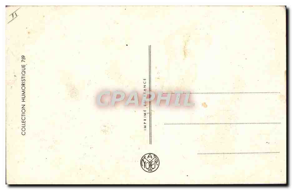 CPA Fantaisie Humour Saute Mouton Jean Chaperon  — Rückseite