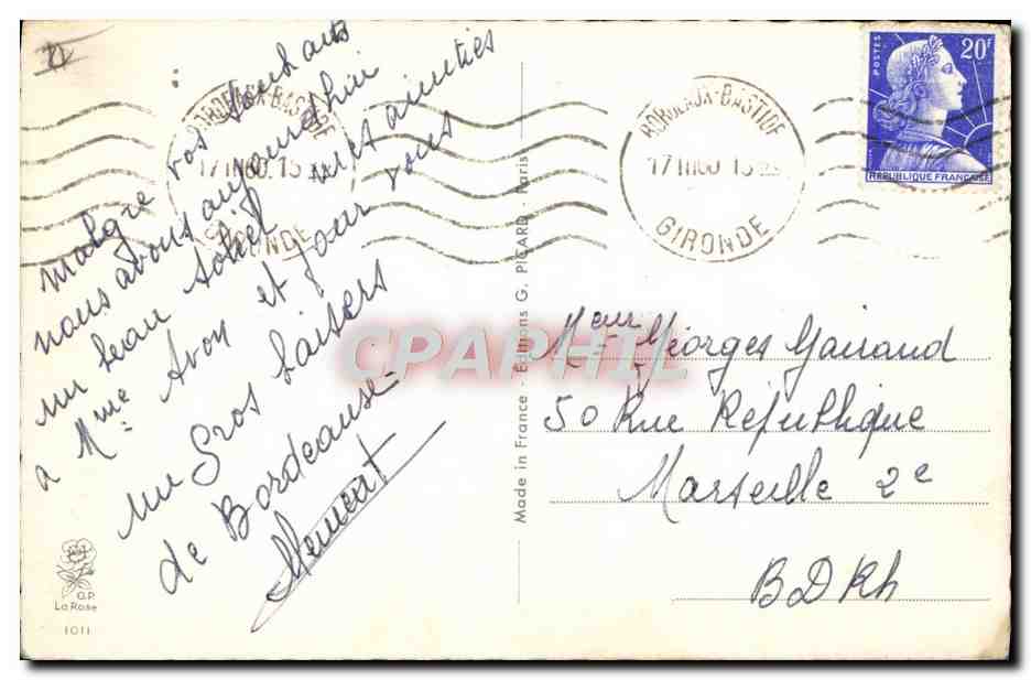 CPA Fantaisie Humour Jean Chaperon Chien Chasse Chasseur  — Back