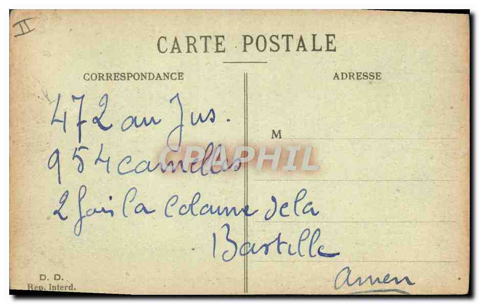 Scènes militaires — La Corvée du remplissage des paillasses — CIPJARRI 1914 — Reverso