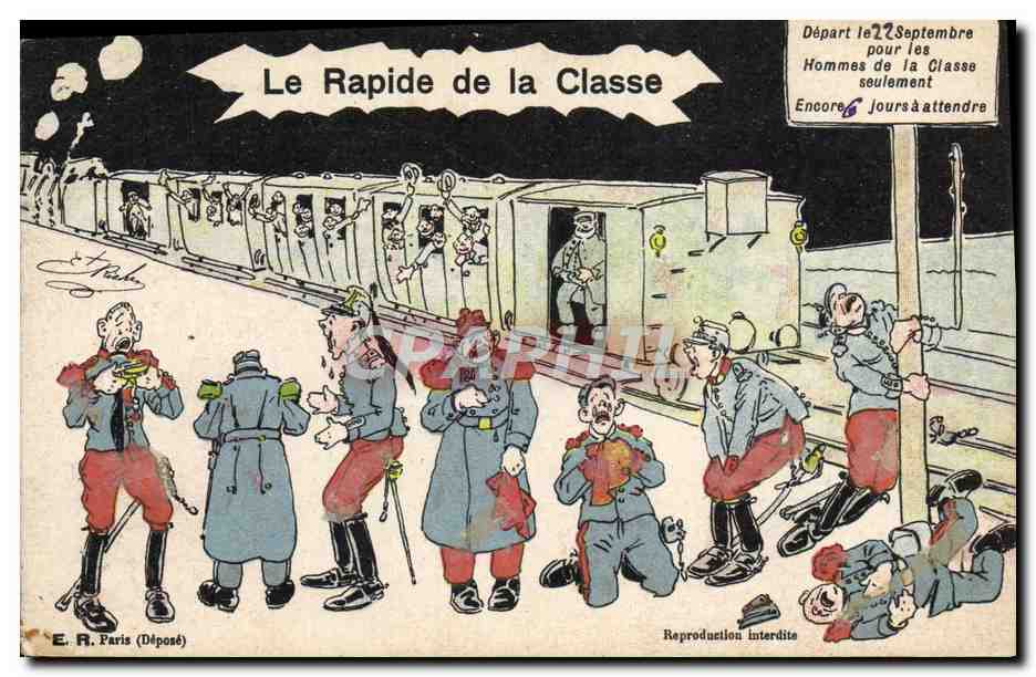 Départ des Hommes de la Classe — Le Rapide de la Classe — E. R. Paris (Déposé)